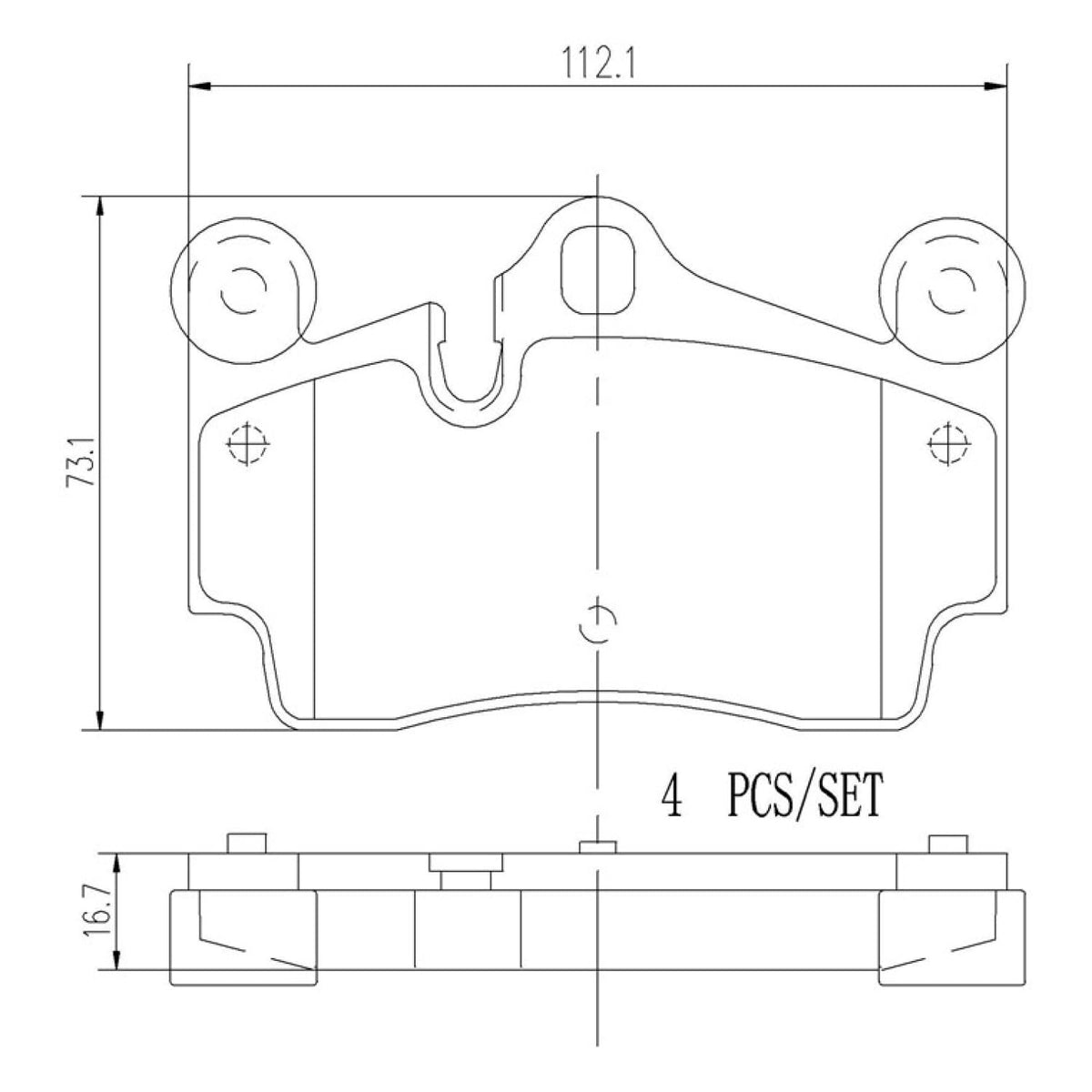 Brembo P85070N Premium Ceramic Rear Disc Brake Pad Set