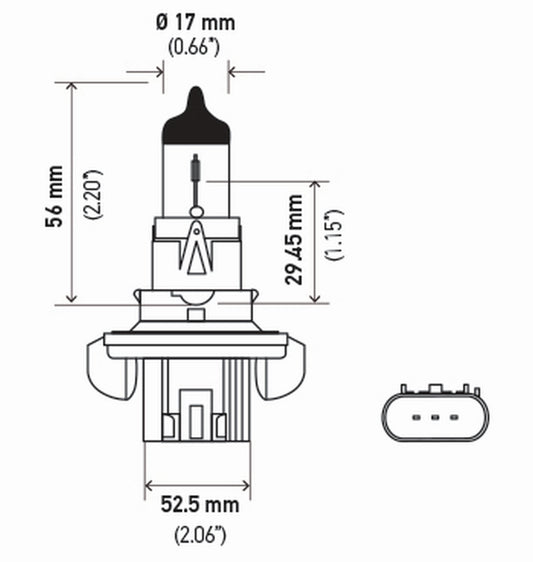 Hella H13TB Standard Halogen Bulbs, 12 V, 60/55W