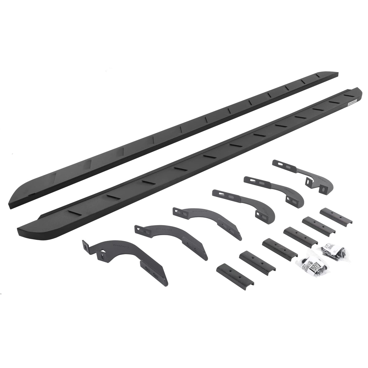 GO RHINO 63443280SPC Go Rhino RB10 Slim Running Boards & Brackets | Cab Length, Galvanized Steel, Textured Black | 63443280SPC | Fits 2024 Toyota Tacoma Double Cab