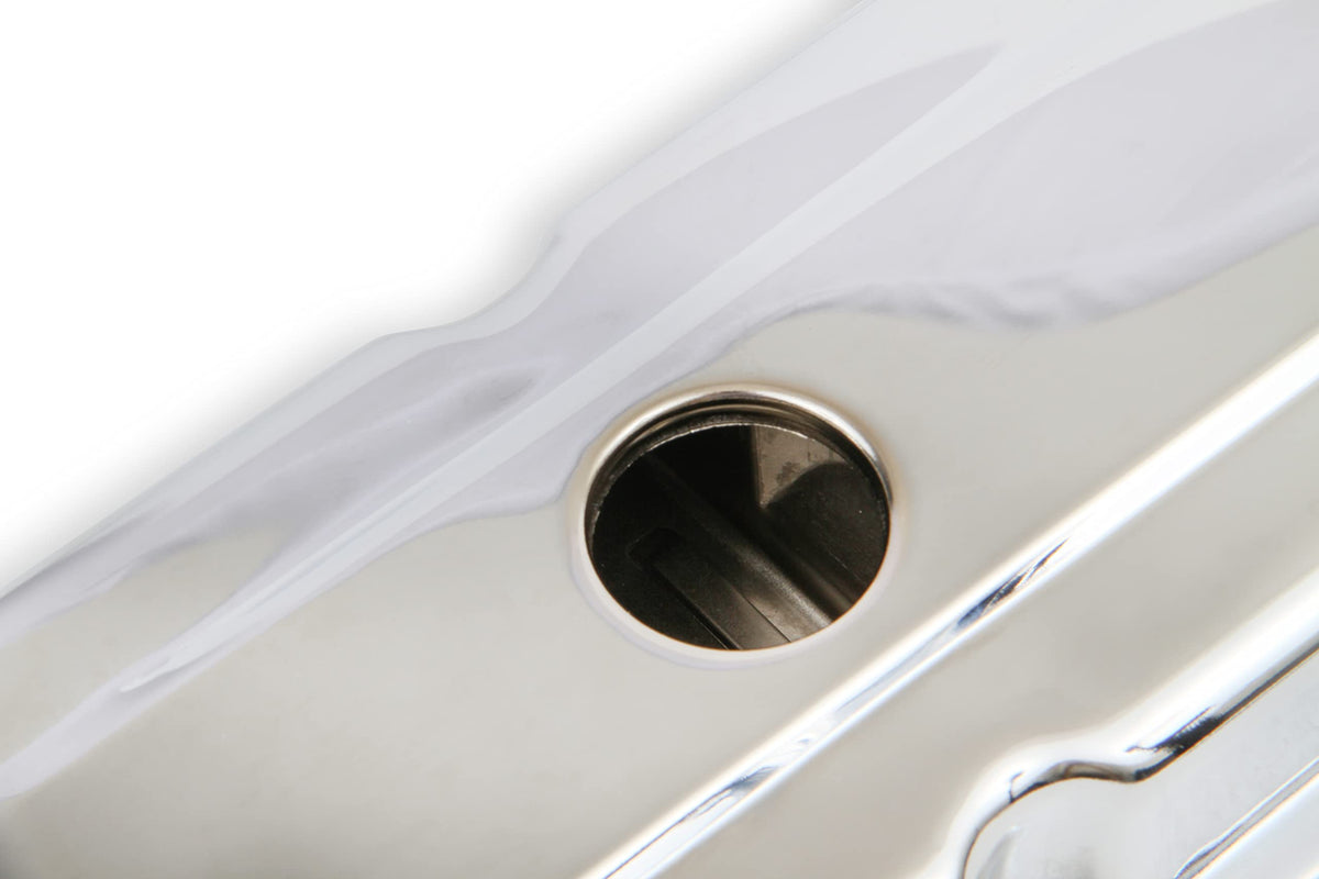 MR GASKET 9800 Mr. Gasket 9800 Chrome Valve Covers - Dual Cap Holes