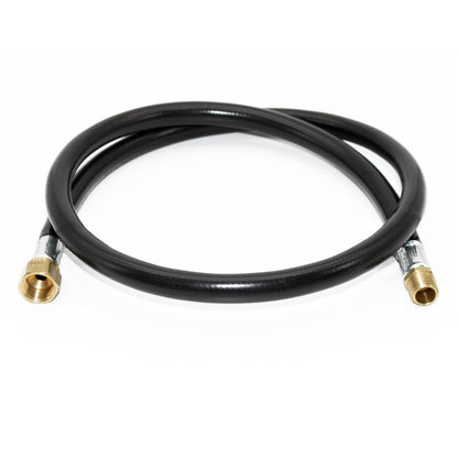 FLAME KING MB100383-48 Flame King 48-inch Propane Thermo Plastic Hose Assembly, 3/8-inch ID, 3/8-inch MPT X 1/2-inch Female Flare, for RVs and Travel Trailers