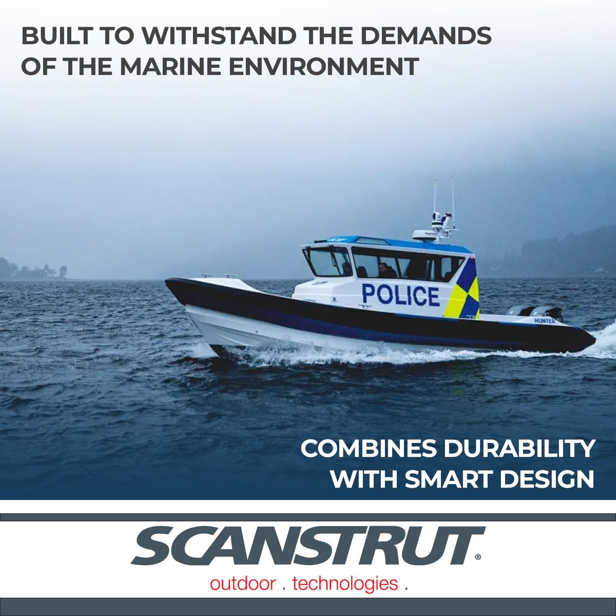 SCANSTRUT PTM-R1-1 Scanstrut PTM-R1-1 Tapered Radar Mast for Lights, Cameras, GPS/VHF Antenna, and Raymarine, Garmin, Navico BR24/3G/4G Radomes