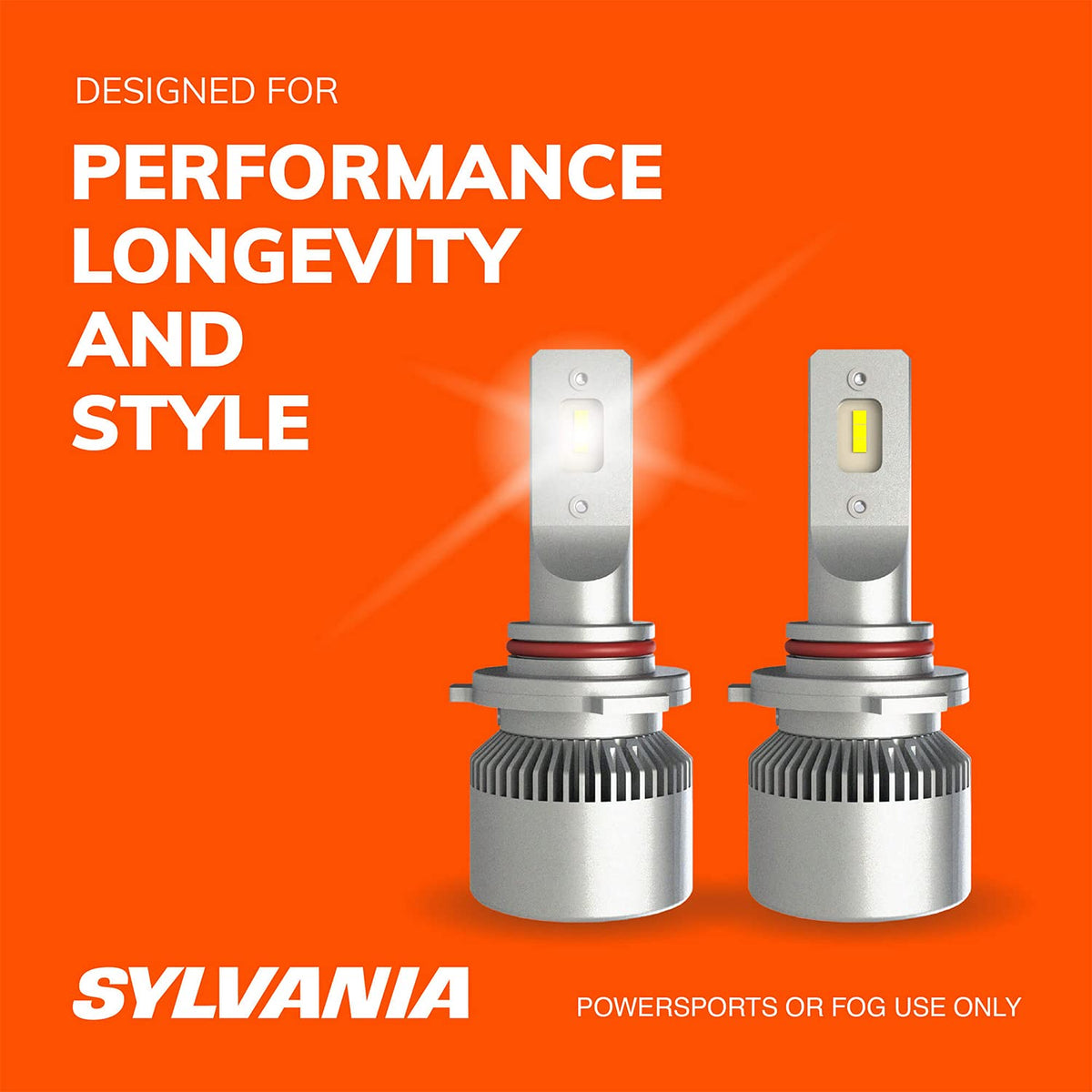 SYLVANIA 9005SL.BX2 Sylvania 9005 LED Powersport Headlight Bulbs for Off-Road Use or Fog Lights - 2 Pack
