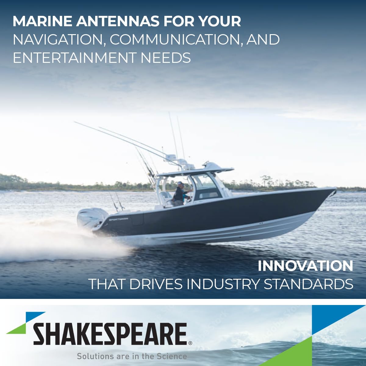SHAKESPEARE 3004 Shakespeare SeaWatch® 4" Marine TV Antenna - 12VDC - 110VAC