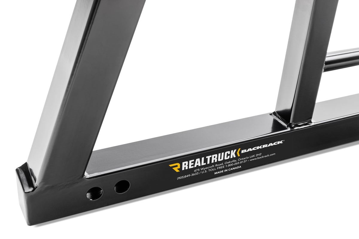 BACKRACK SRL702 RealTruck BACKRACK SRL Shortened Rack with Lights Included, Black | SRL702 | Fits 1999-2025 Ford F-250/F-350/F-450