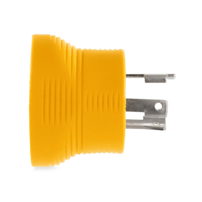 CAMCO 55333 Camco PowerGrip 30 Amp 3-Prong Generator Adapter - Featuring a 30-amp Locking Male Plug (NEMAL5-30P) and a 30-amp Female Connector (NEMA TT-30R) - 55333