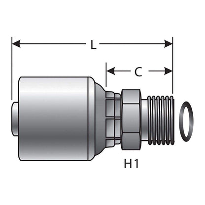 Gates G25225-1616 HYDRAULIC COUPLING-MEGACRIMP