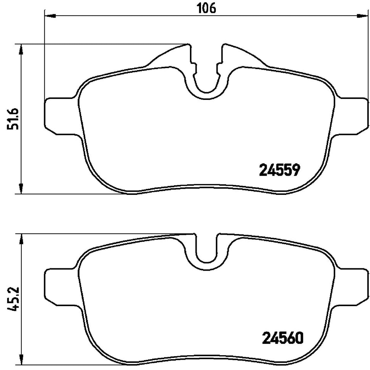 BREMBO P06062 Brembo P06062 Low-Met Rear Disc Brake Pad Set BMW OE# 34216788275
