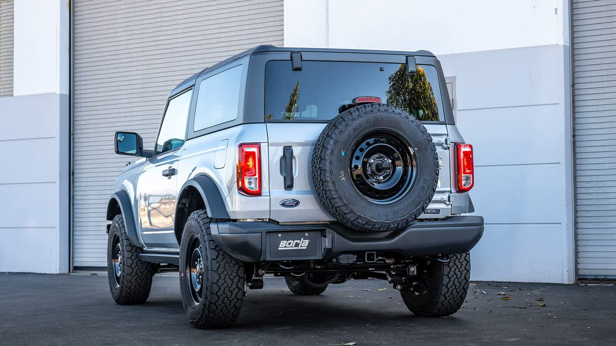 BORLA 140897 BORLA 140897 Cat-Back Performance Exhaust System for 2021-2023 Ford Bronco 2.3L 4 Cyl. Automatic/Manual Transmission 4 Wheel Drive 2 & 4 Door. High Clearance Climber System.