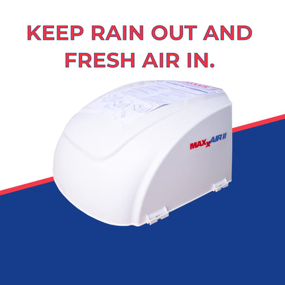 MAXXAIR VENT 00-933081 MAXXAIR Maxx II 00-933081 RV Roof Vent Cover, White