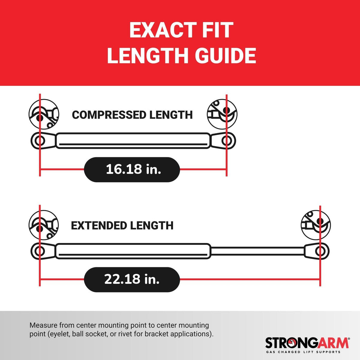 STRONG ARM 6677 Strong Arm 6677 Tailgate Lift Support for Volvo