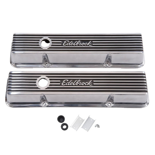 EDELBROCK 4262 Edelbrock 4262 Valve Cover Kit (Elite II Series SBC Short), Multi, One Size
