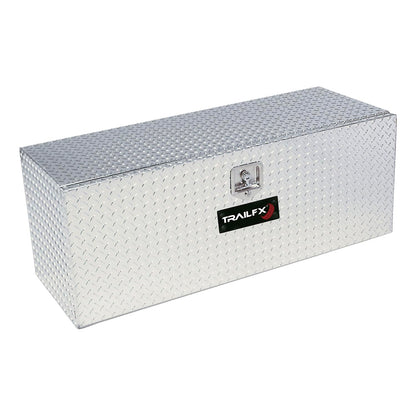 TRAILFX 190241 TrailFX Truck Bed Tool Box Underbody Single Lid Polished 16-Gauge Diamond Tread Aluminum 4.5 Cubic Foot 24" Length x 17-1/2" Width x 18" Height Bright Finish TrailFX 190241