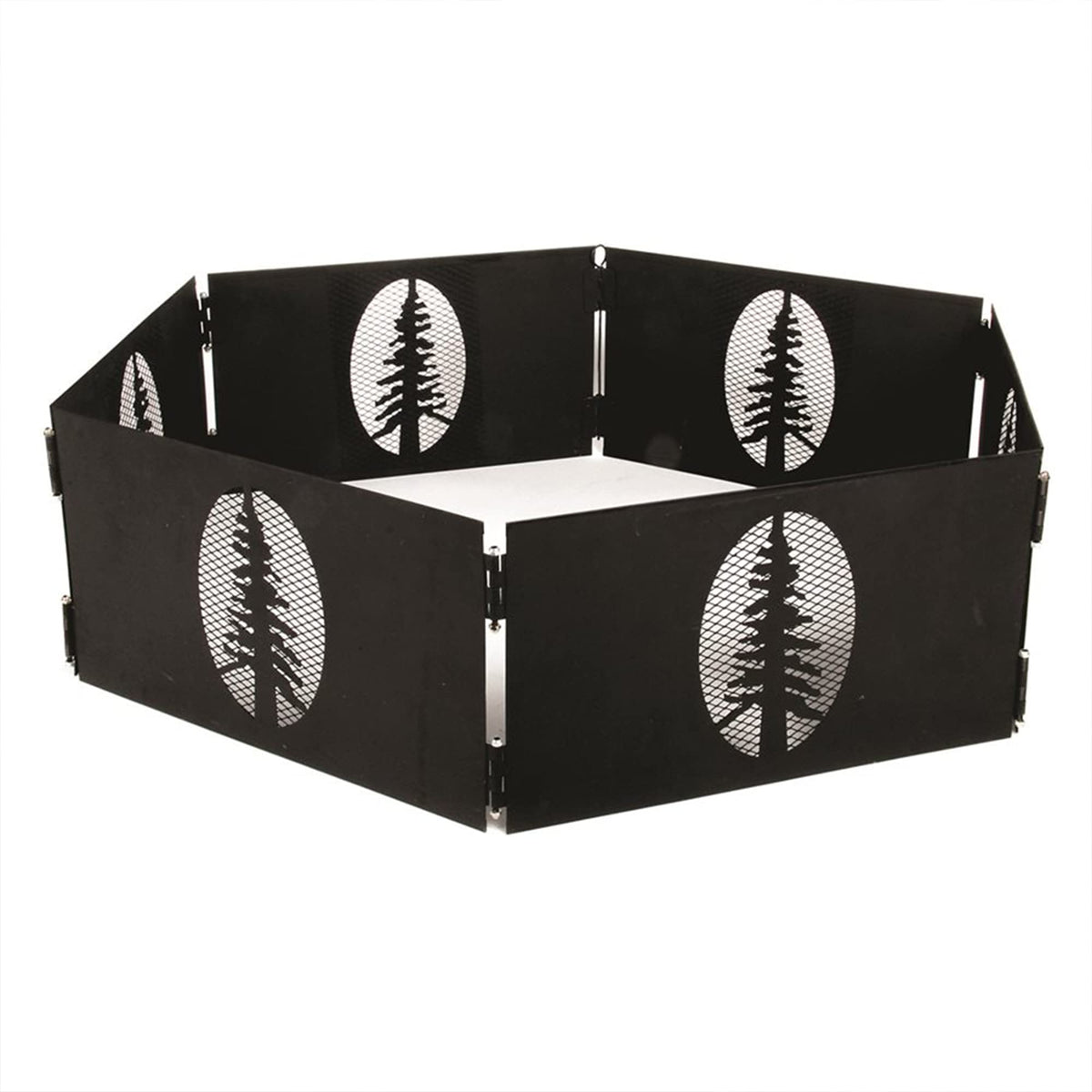 CAMCO 51091 Camco Portable 27 x 8.5" Outdoor 6 Piece Collapsible Steel Campfire Ring with Storage Bag for Safe Natural Wood Burning Fires
