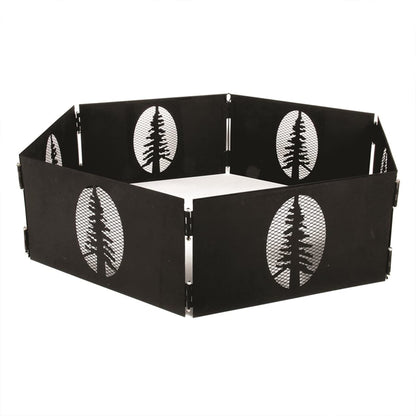 CAMCO 51091 Camco Portable 27 x 8.5" Outdoor 6 Piece Collapsible Steel Campfire Ring with Storage Bag for Safe Natural Wood Burning Fires