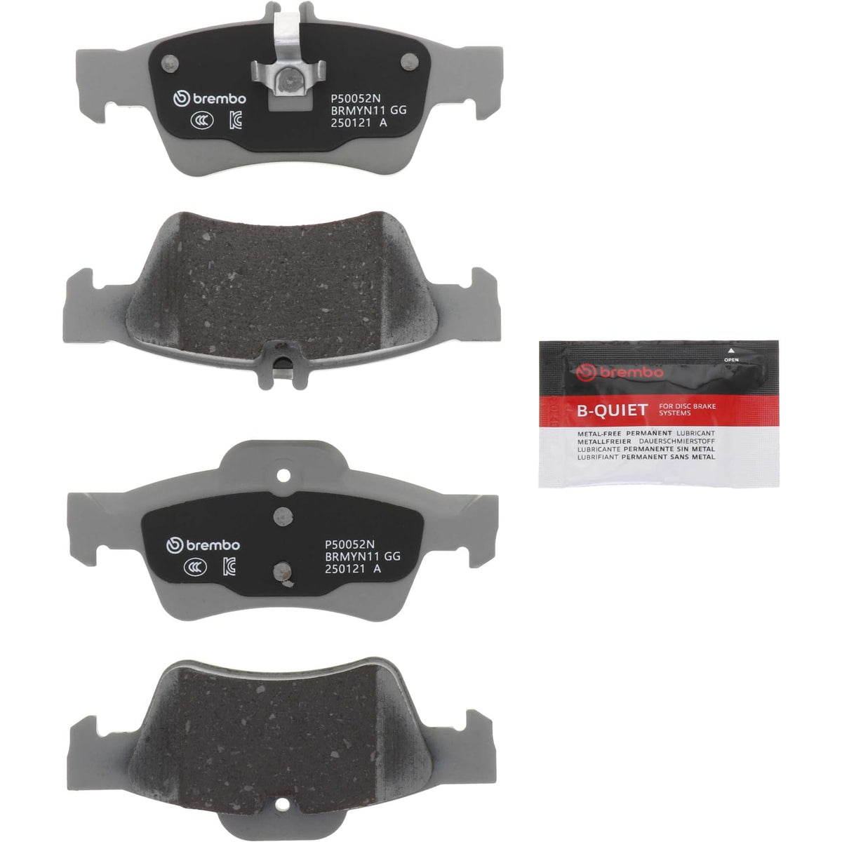 BREMBO P50052N Brembo P50052N Premium Ceramic Rear Disc Brake Pad Set MERCEDES-BENZ/MERCEDES-BENZ (BBDC) OE# 0064200120