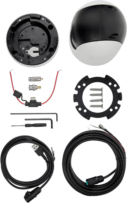 SIONYX C014700 SiOnyx Nightwave Analog Camera, Rugged Ultra-Low Light Night Vision Marine Camera, Flexible Connectivity, Temporary and Permanent Mounting Options, DIY Installation, Gray