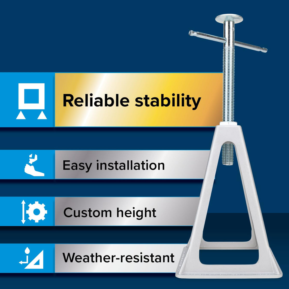 CAMCO 44560 Camco Aluminum Stack Jacks — Stabilize & Position Your RV, Trailer Or Camper —Supports Up to 6,000 lb — Extends 11" - 17" — Pack of 4 (44560)