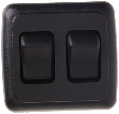 JR PRODUCTS 12235 JR Products 12235 Black Double SPST On-Off Switch with Bezel
