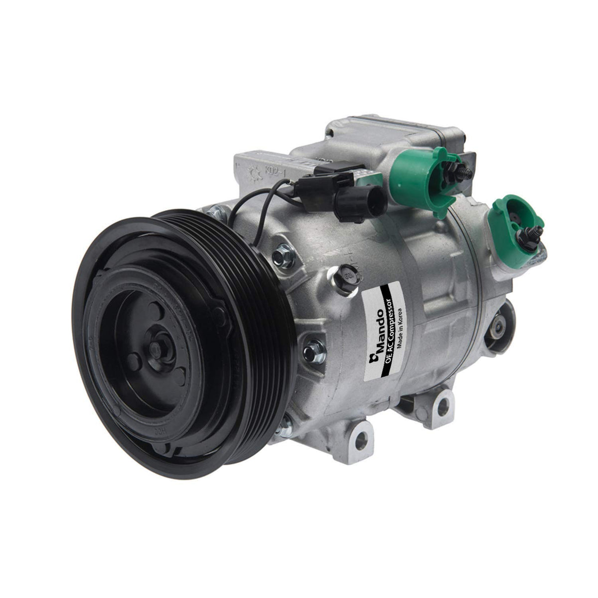 MANDO 10A1093 Mando 10A1093 AC Compressor with Clutch Original Equipment (Pre-filled Oil)