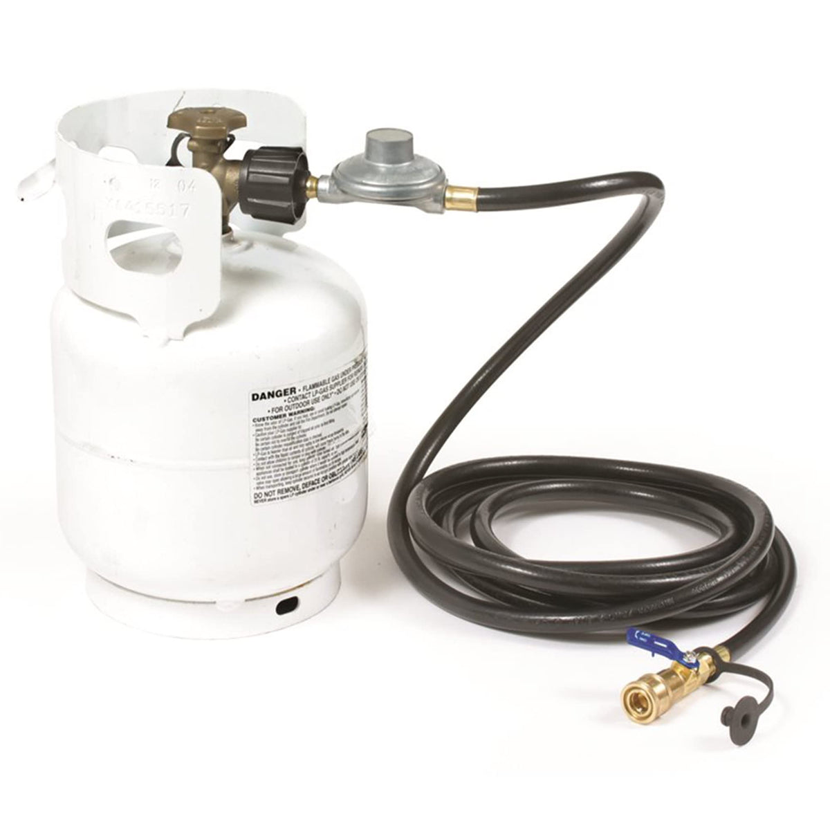 CAMCO 57629 Camco Regulator with 6 Foot Propane Hose and Female Quick Connect Acme Nut for Low Pressure Gas Appliances, Black (Gas Bottle Sold Separately)