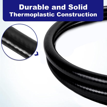 FLAME KING MB100304-48 Flame King 48-inch Propane Thermo Plastic Hose Assembly, 1/4" Male Quick Disconnect Plug × 3/8" Female Flare Swivel, with 1/4" ID Hose for RV, Van, and Trailer