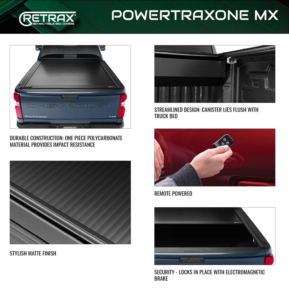 RETRAX 70860 RealTruck Retrax PowertraxONE MX Retractable Truck Bed Tonneau Cover | 70860 | Fits 2022 - 2025 Toyota Tundra w/o Deck Rail System 5' 7" Bed (66.7")