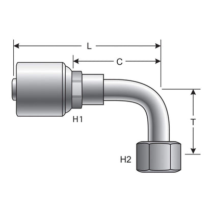 Gates G25239-0404 HYDRAULIC COUPLING-MEGACRIMP