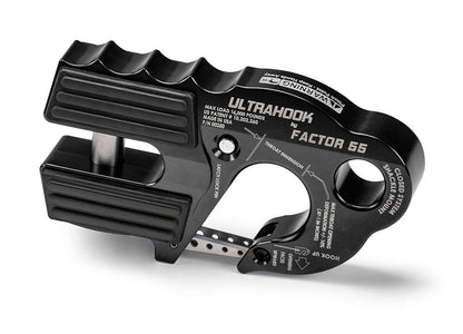 FACTOR 55 00250-04 Factor 55 00250-04 Ultrahook Winch Hook Closed System Shackle Max Load 16,000 lbs ULT Strength Shackle Pin Mount 48,000 lbs Offroad 4x4 Adventure – Black