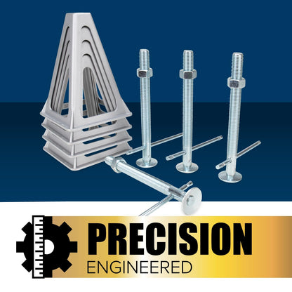CAMCO 44560 Camco Aluminum Stack Jacks — Stabilize & Position Your RV, Trailer Or Camper —Supports Up to 6,000 lb — Extends 11" - 17" — Pack of 4 (44560)