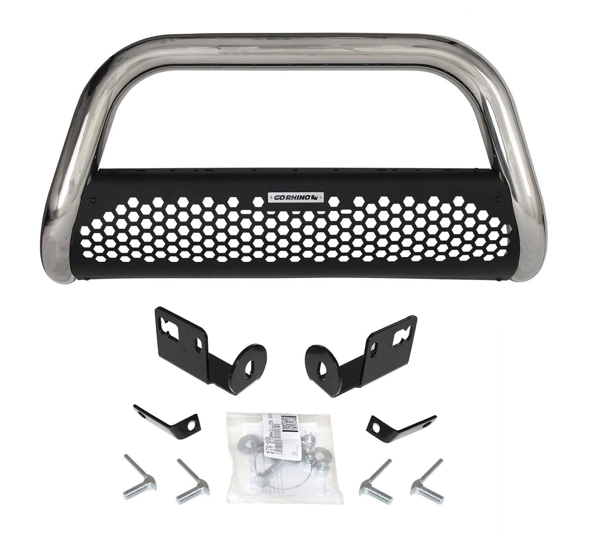 GO RHINO 55288PS Go Rhino RC2 Grille Guard & Mounting Brackets Kit | Stainless Steel, Polished | 55288PS | Fits 2009 - 2024 Ford F-150 (Excludes Models with Front park assist)
