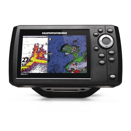 HUMMINBIRD 411680-1 Humminbird Helix 5 G3 GPS Fish Finder with Transducer, Dual Spectrum Chirp Sonar & Portable Carrying Case