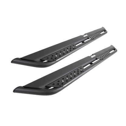 GO RHINO FSDT4506T Go Rhino Dominator Xtreme DT Side Steps & Frame Mounting Brackets | Mild Steel, Textured Black | FSDT4506T | Fits 2018-2024 Jeep Wrangler JLU, 4-Door