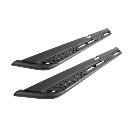 GO RHINO FSDT4506T Go Rhino Dominator Xtreme DT Side Steps & Frame Mounting Brackets | Mild Steel, Textured Black | FSDT4506T | Fits 2018-2024 Jeep Wrangler JLU, 4-Door