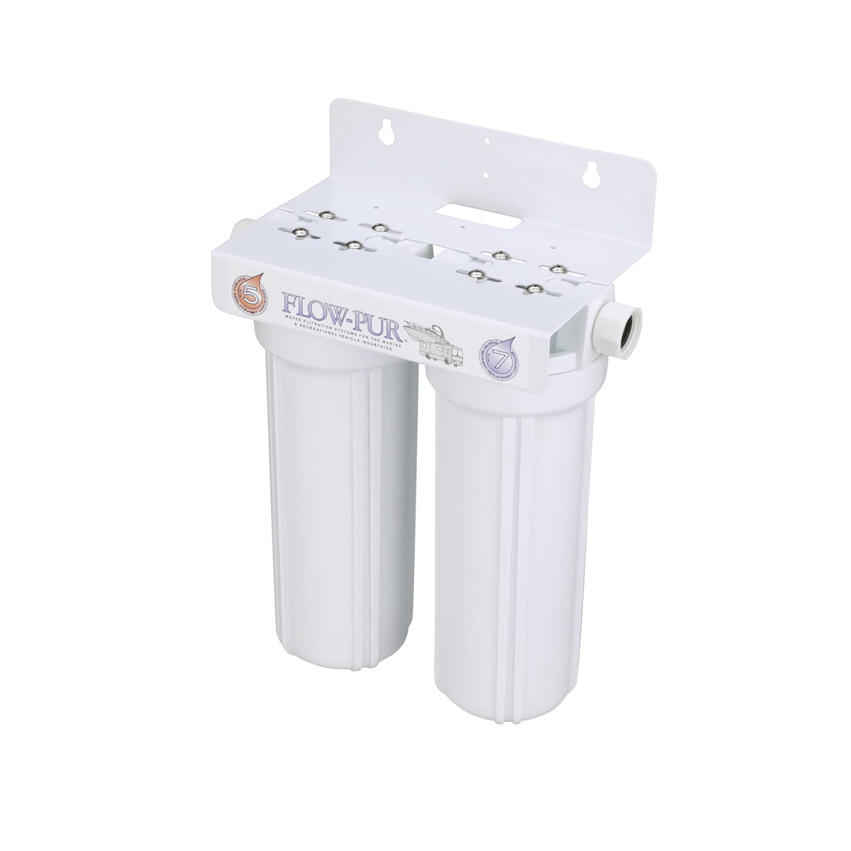 FLOW/PURWATT POE12DSA1KDF FLOW/PURWATT Watts 520022 RV/Boat Duo Exterior Water Filter with Garden Hose Fittings