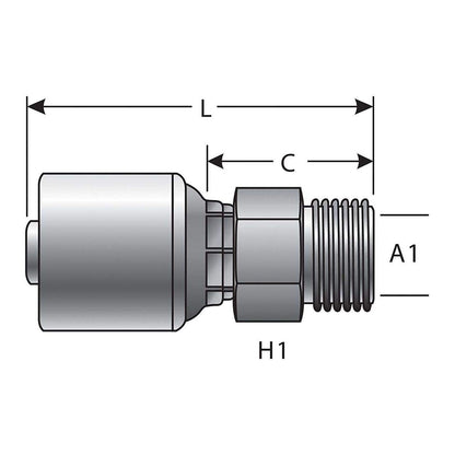 Gates G25615-0610 HYDRAULIC COUPLING-MEGACRIMP