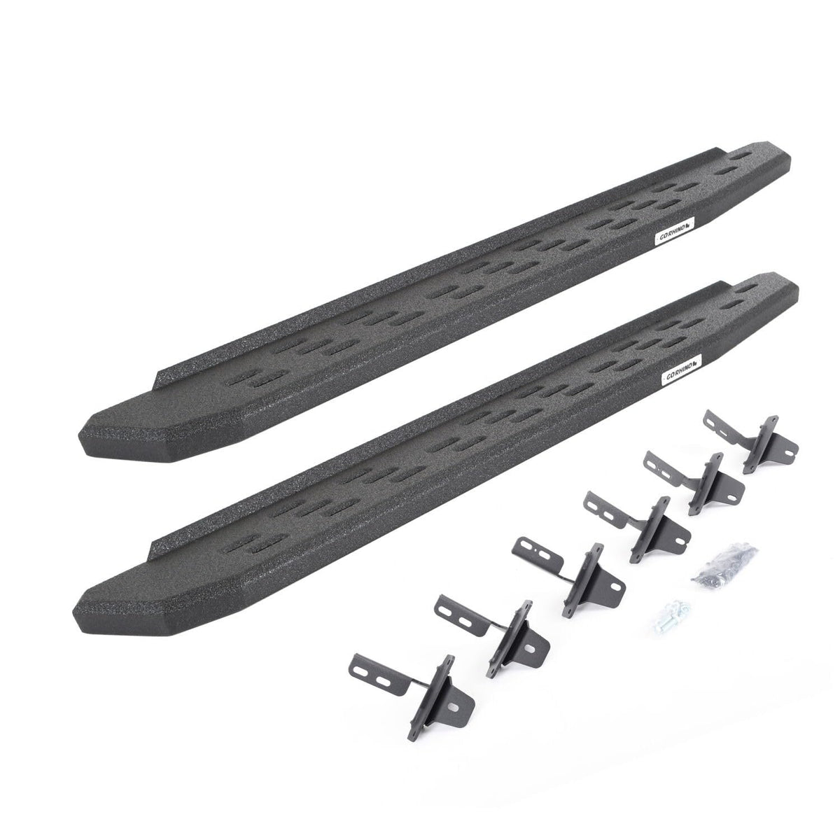 GO RHINO 69613157T RealTruck RB30 Running Boards & Brackets | Galvanized Steel, Protective Bedliner Coating | 69613157T | Fits 2021-2026 Ford Bronco 2-Door (Excludes Bronco Sport)