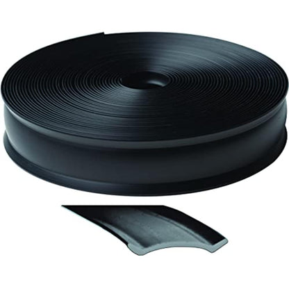 RV DESIGNER E369 RV Designer 1 Inch Wide Vinyl Trim Insert for RVs - Flexible Molding, Exterior Use, and Roof Edge Molding - Ideal for Travel Trailers and Campers, Heavy Duty, 25 Foot Roll, Black