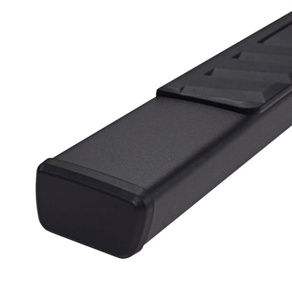 TRAILFX A4017B Trailfx A4017B Truck Side Step Bars Fits 2020-2021 Chevy Silverado 1500 4 Inch Straight Side Nerf Bars with Step Pads Black Matte Powder-Coated Steel Rocker Panel Mount Set of 2 A4017B