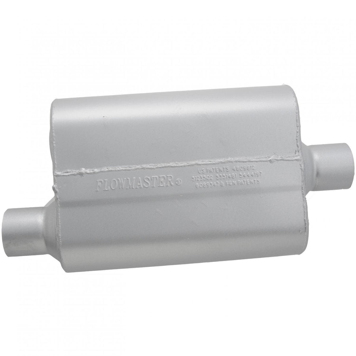 FLOWMASTER 942541 Flowmaster 942541 40 Delta Flow Muffler - 2.50 Offset In and 2.50 Center Out - Aggressive Sound