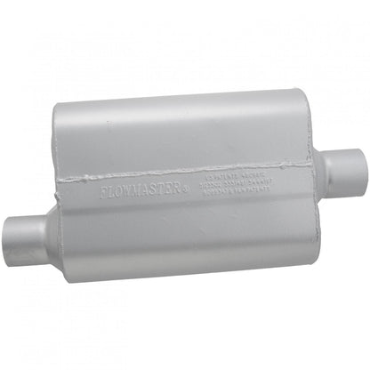 FLOWMASTER 942541 Flowmaster 942541 40 Delta Flow Muffler - 2.50 Offset In and 2.50 Center Out - Aggressive Sound