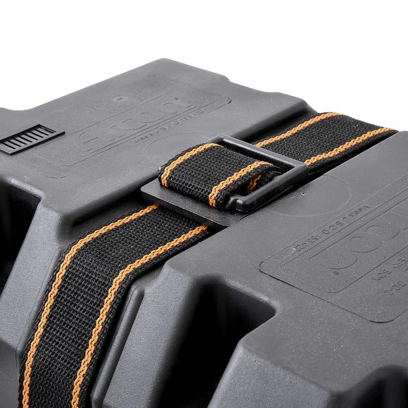 ARCON 11796 Arcon Battery Box Strap Kit 54 Inch Black Woven Polypropylene Strap with Plastic Buckle Stainless Steel Fasteners Complete Hold-Down Hardware for Battery Boxes Arcon 11796