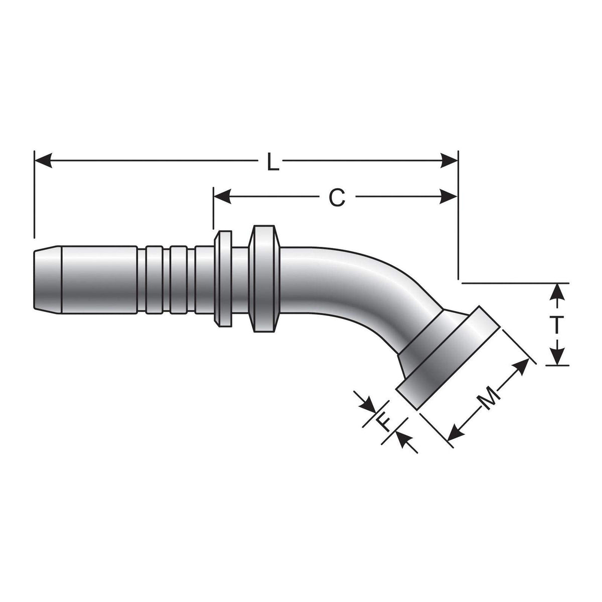 Gates G20307-1212 Code 61 O-Ring Flange