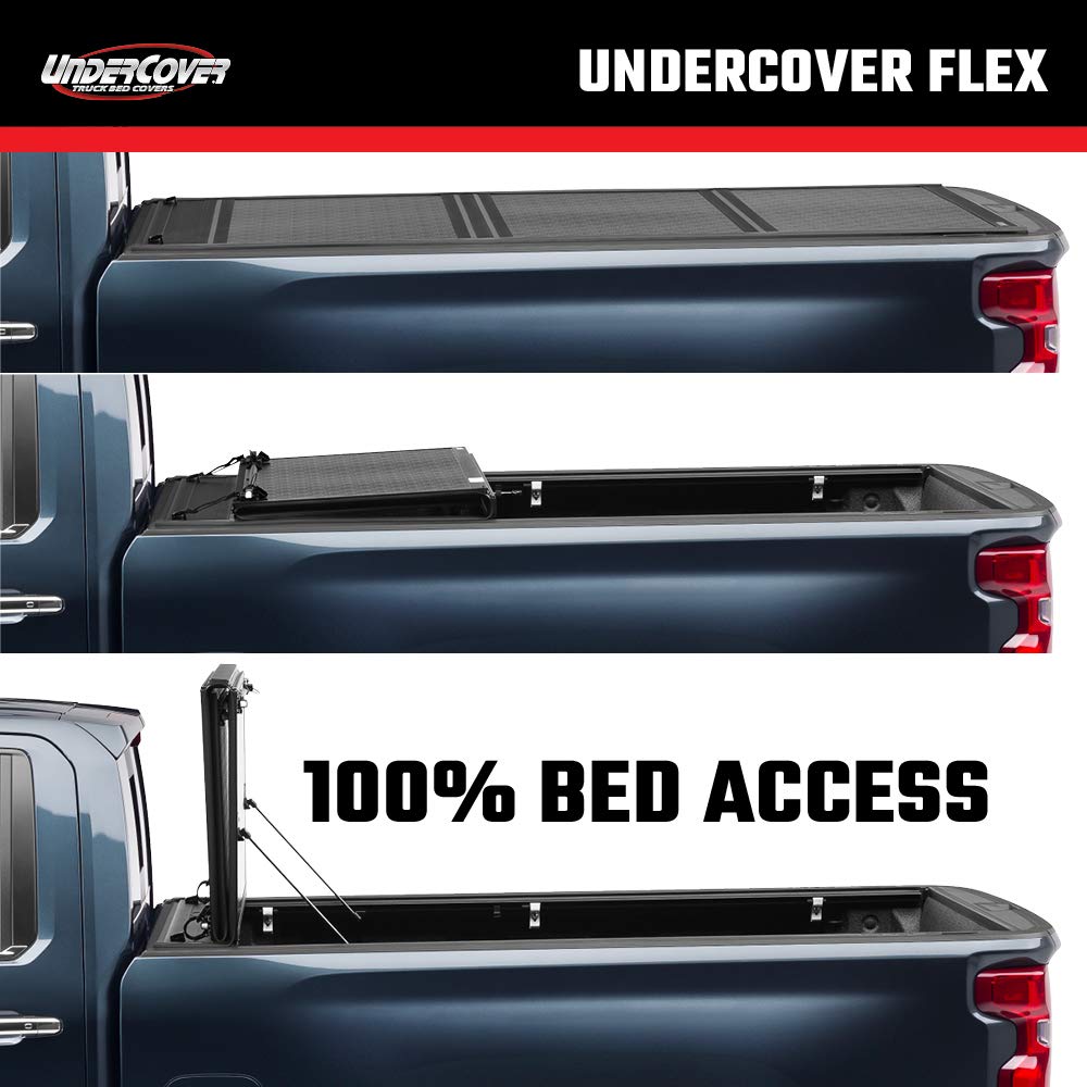 UNDERCOVER FX21000 RealTruck UnderCover Flex Hard Folding Truck Bed Tonneau Cover | FX21000 | Fits 1997 - 2004 Ford F-150 6' 7" Bed (78.8")