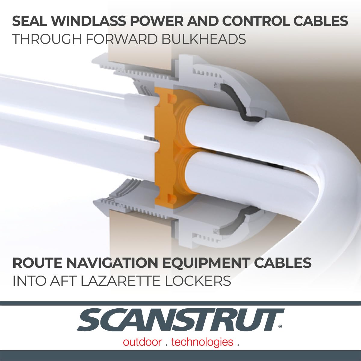SCANSTRUT TBH-4 Scanstrut TBH-4 THROUGH BULKHEAD SEAL - UP TO 5 CAB