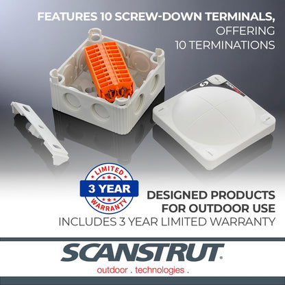 SCANSTRUT SB-8-10 Scanstrut SB-8-10 Waterproof Electrical Junction Box - 10-Way