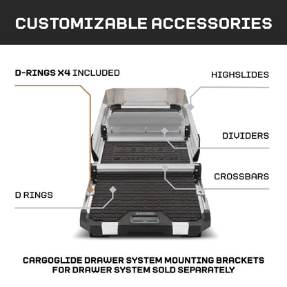 CARGOGLIDE DCG600-6824 CargoGlide Truck Bed Slide – 600 lb Capacity, 75% Extension – Heavy-Duty Pickup Cargo Slide for Easy Bed Access – Compatible with CargoGlide 600/75% / 24" W / 68" L