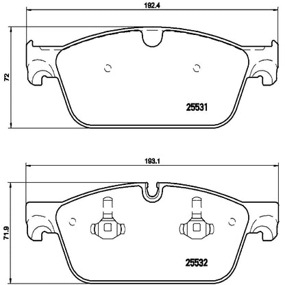 BREMBO P50102 Brembo P50102 Low-Met Front Disc Brake Pad Set MERCEDES-BENZ OE# A0074207920