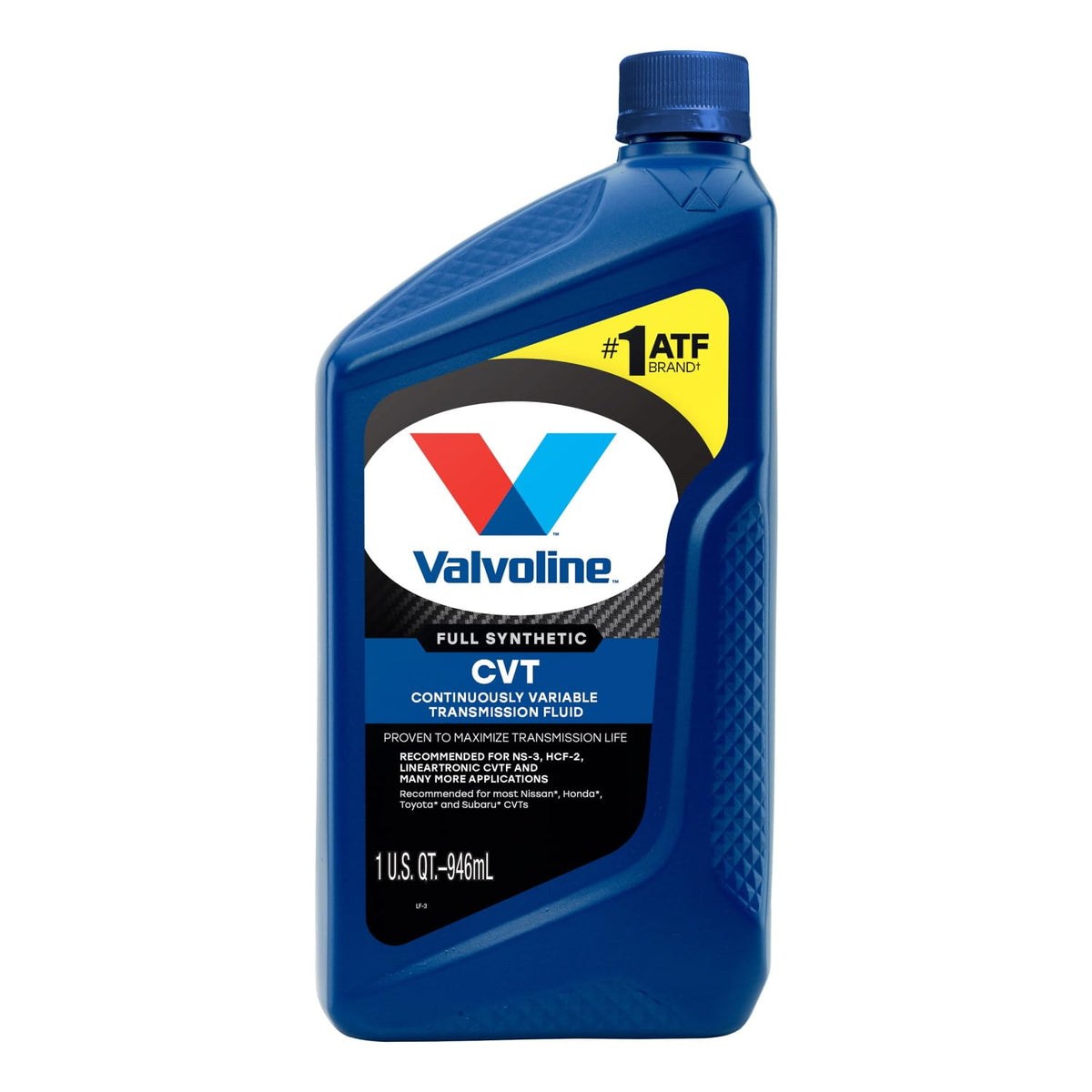 VALVOLINE 804751 Valvoline CVT Full Synthetic Continuously Variable Transmission Fluid 1 QT, Case of 6