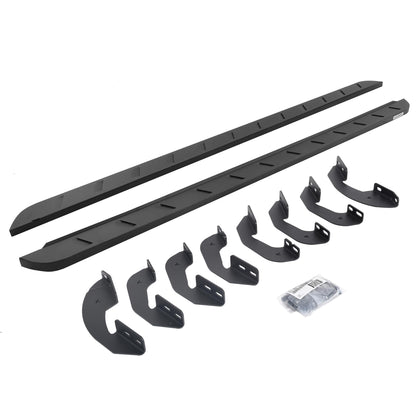 GO RHINO 63443580SPC Go Rhino 63443580SPC RB10 Slim Line Running Boards with Mounting Brackets Kit - TexBlack - Double Cab for Toyota 22-24 Tundra (Extended Cab Pickup)